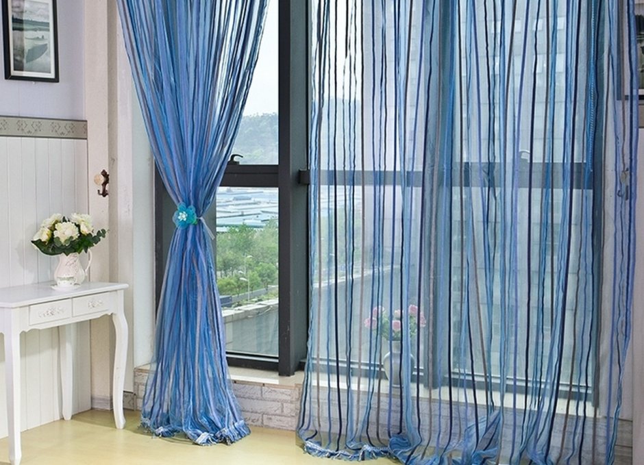 Тюль на балконную дверь