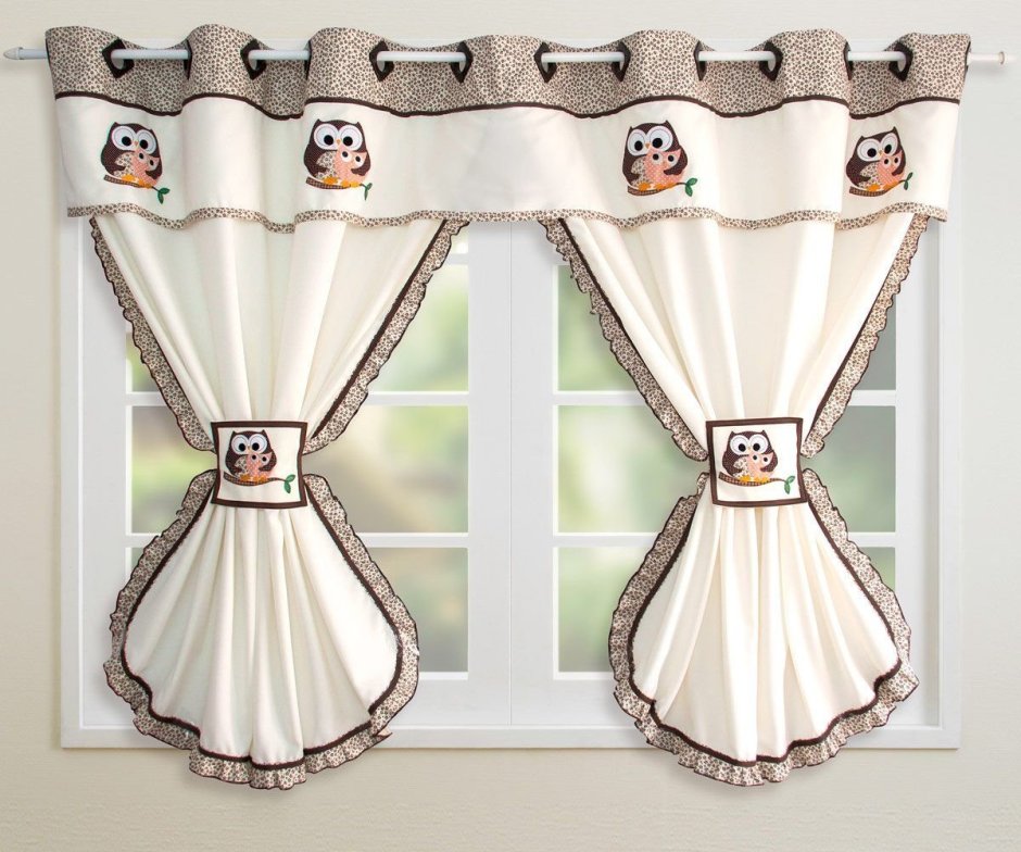 Декор окна шторами