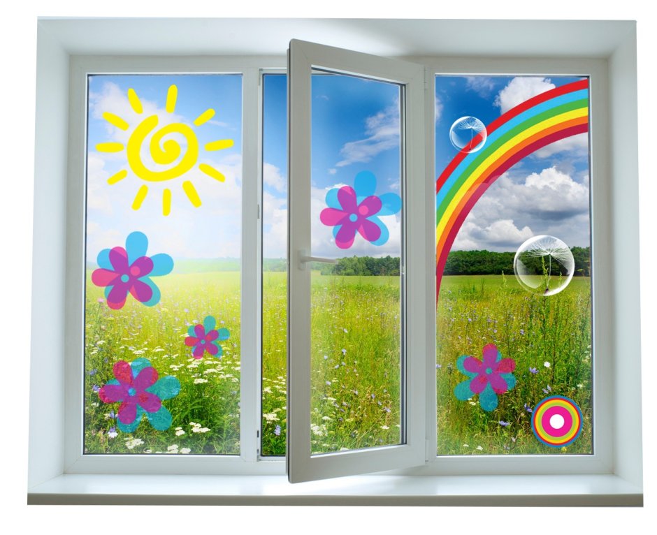 Окна на лето в детском саду