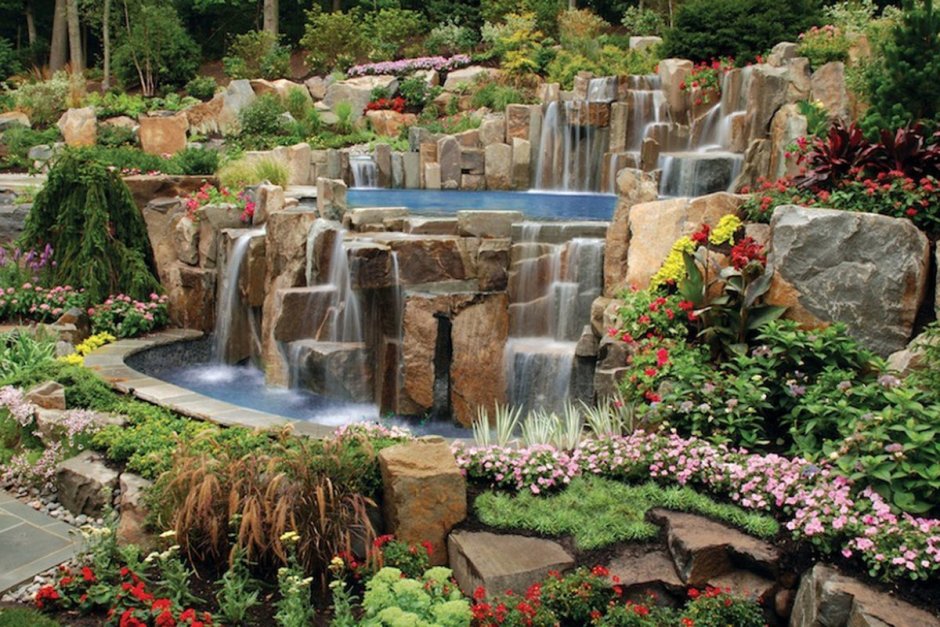 Ландшафтный сад  с водопадом в Белек
