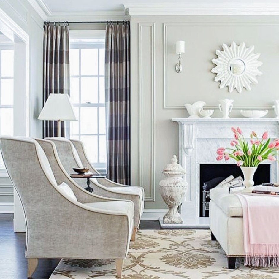 Ковры в интерьере гостиной в классическом стиле