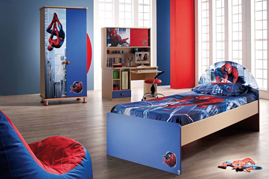 Кровать человек паук для мальчиков
