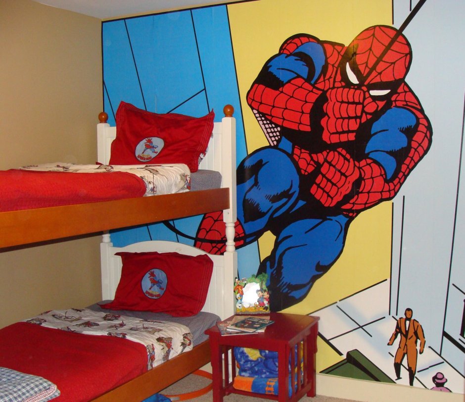 Кровать человек паук для мальчиков