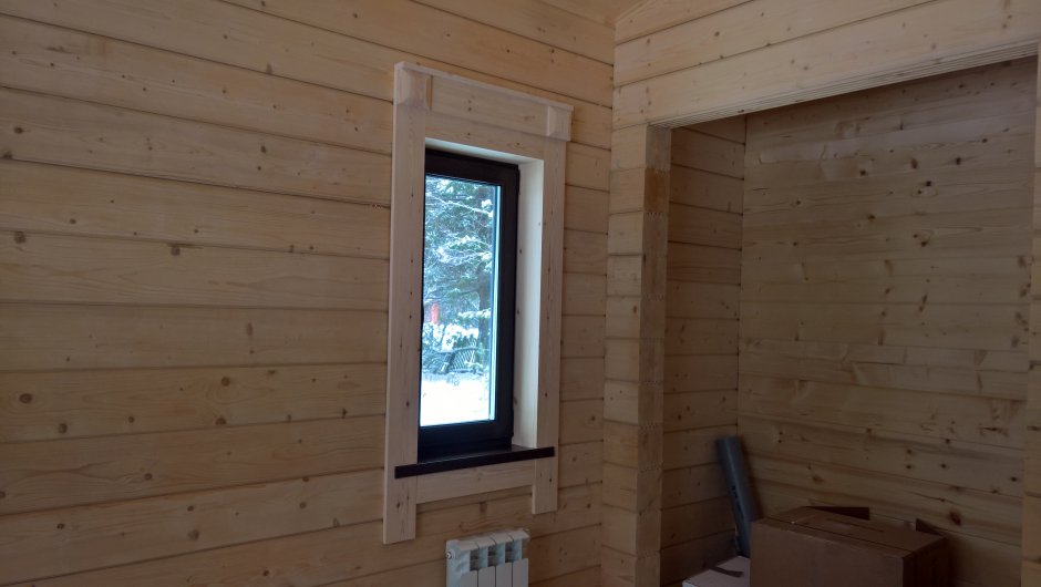 Внутренняя отделка окон в деревянном доме