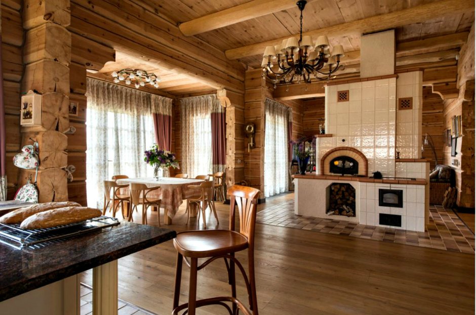 Интерьер в деревянном доме