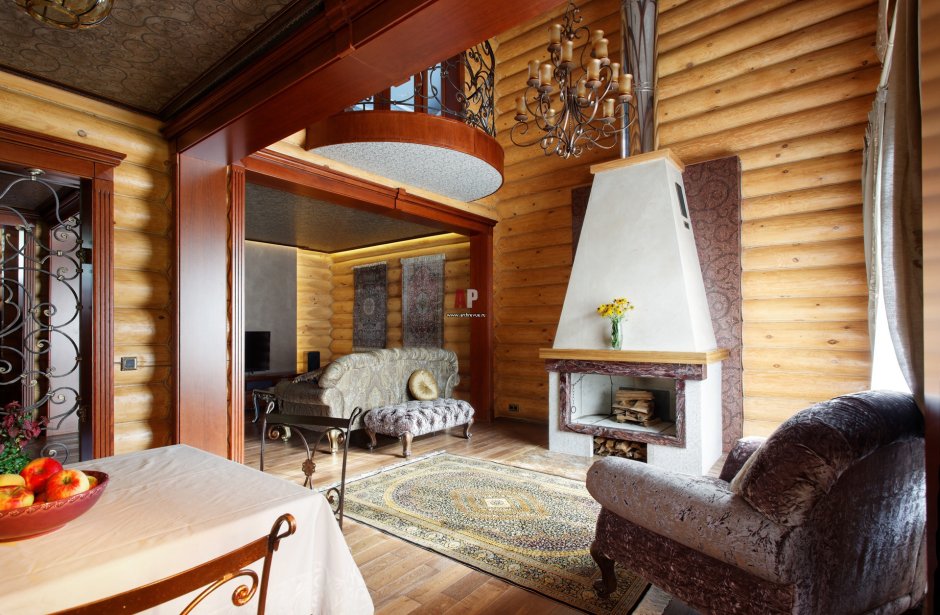 Интерьер в деревянном доме