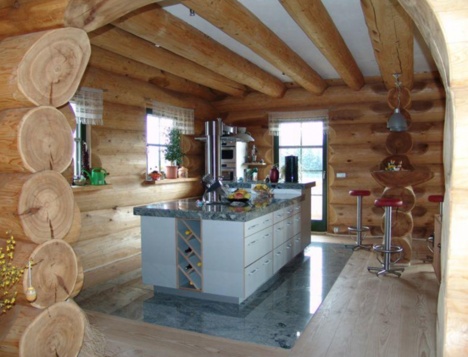 Интерьер бревенчатого дома Берендеево царство