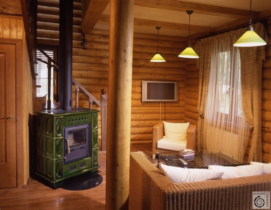 Отделка бани из бревна