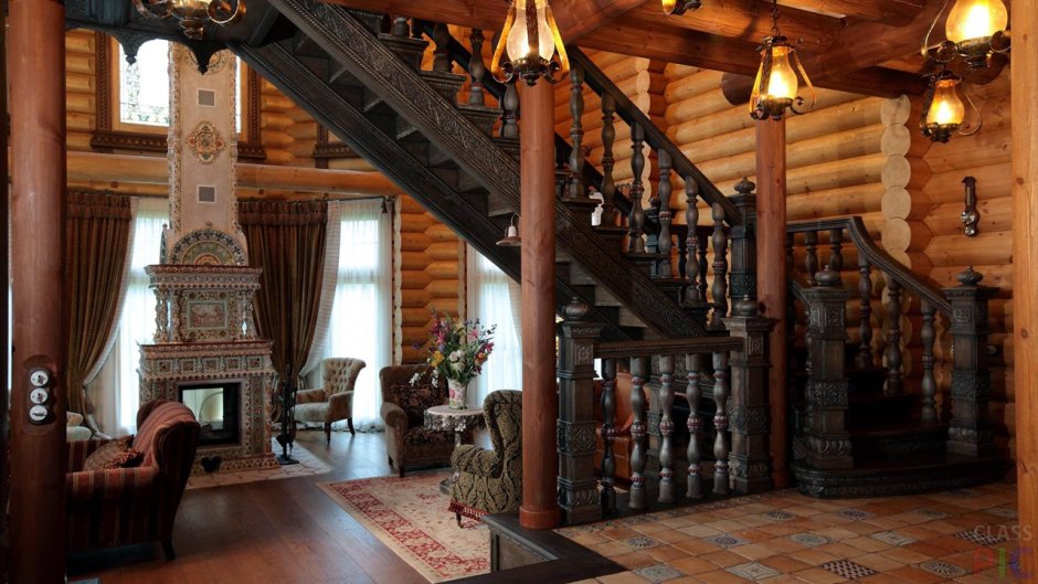 Деревянный дом с русской печкой