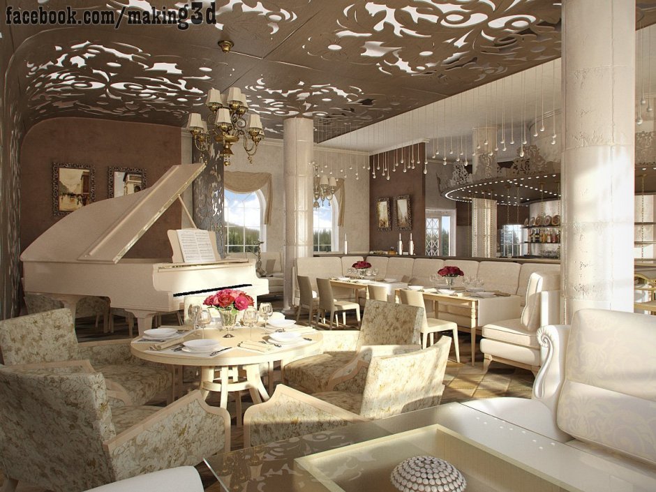 Современная классика в интерьере ресторана