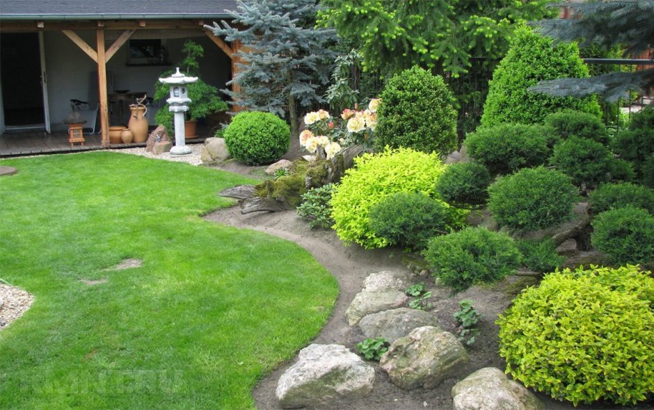 Ландшафт с плодовыми деревьями