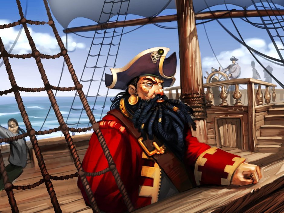 Фон корабля пиратов