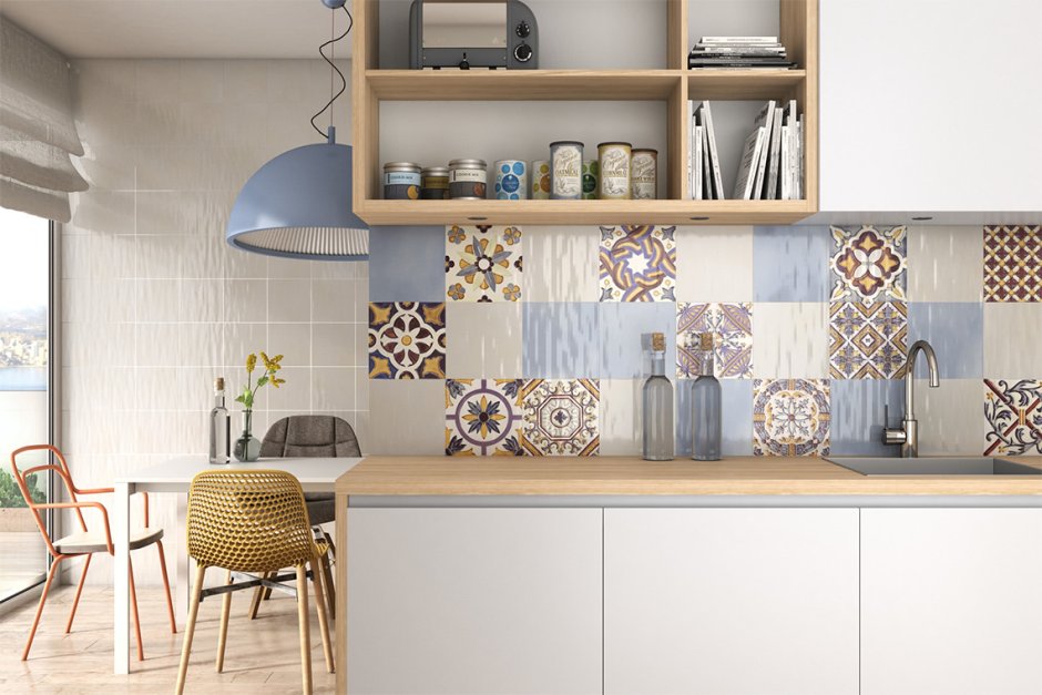 Метлахская плитка на фартук кухни