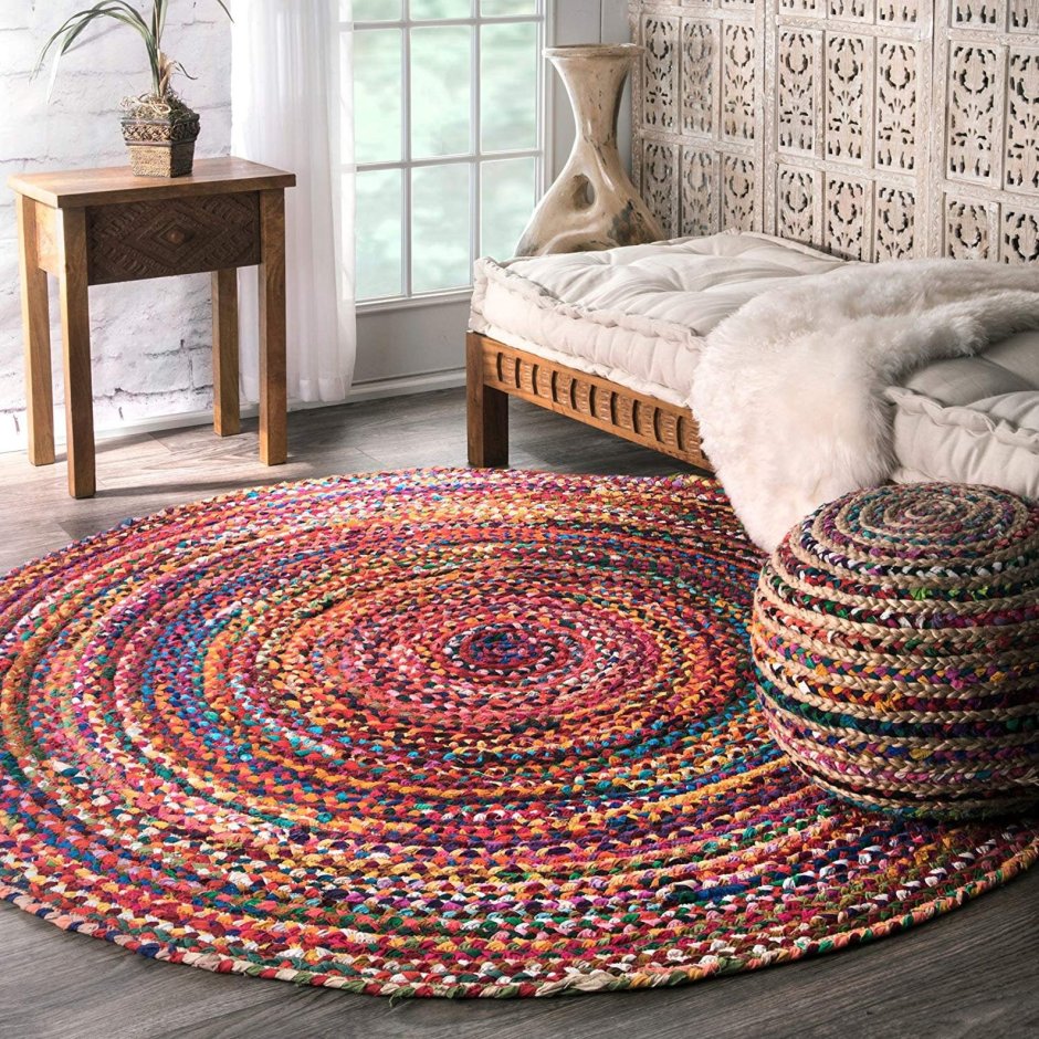 Плетеные коврики в интерьере