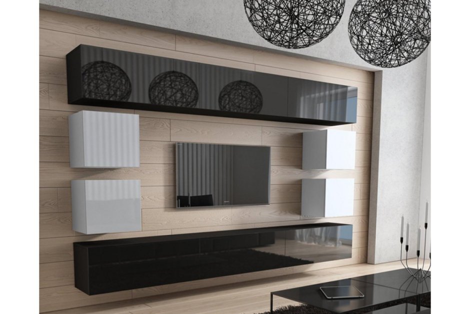 Стенка Купертино глянец White 1.1