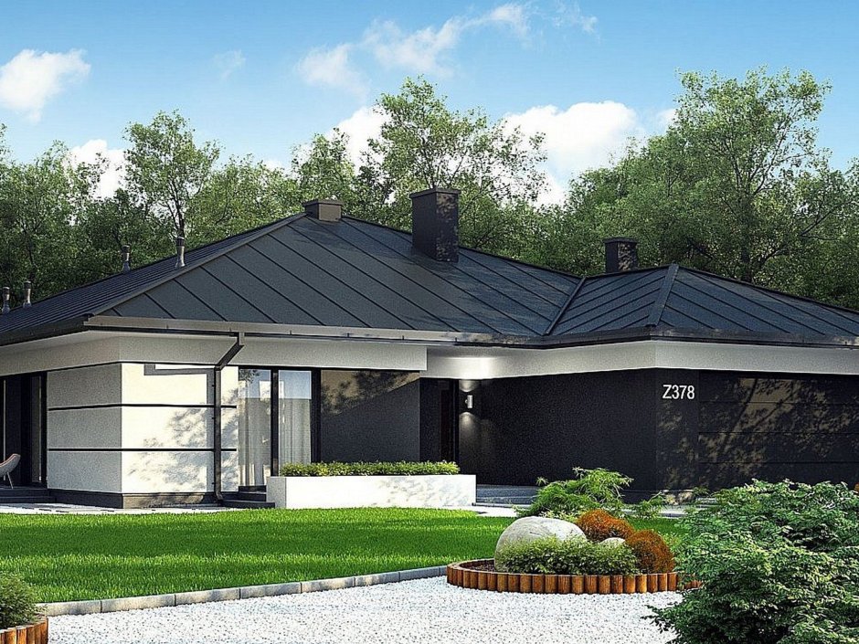 Z500 проекты одноэтажных домов с террасой