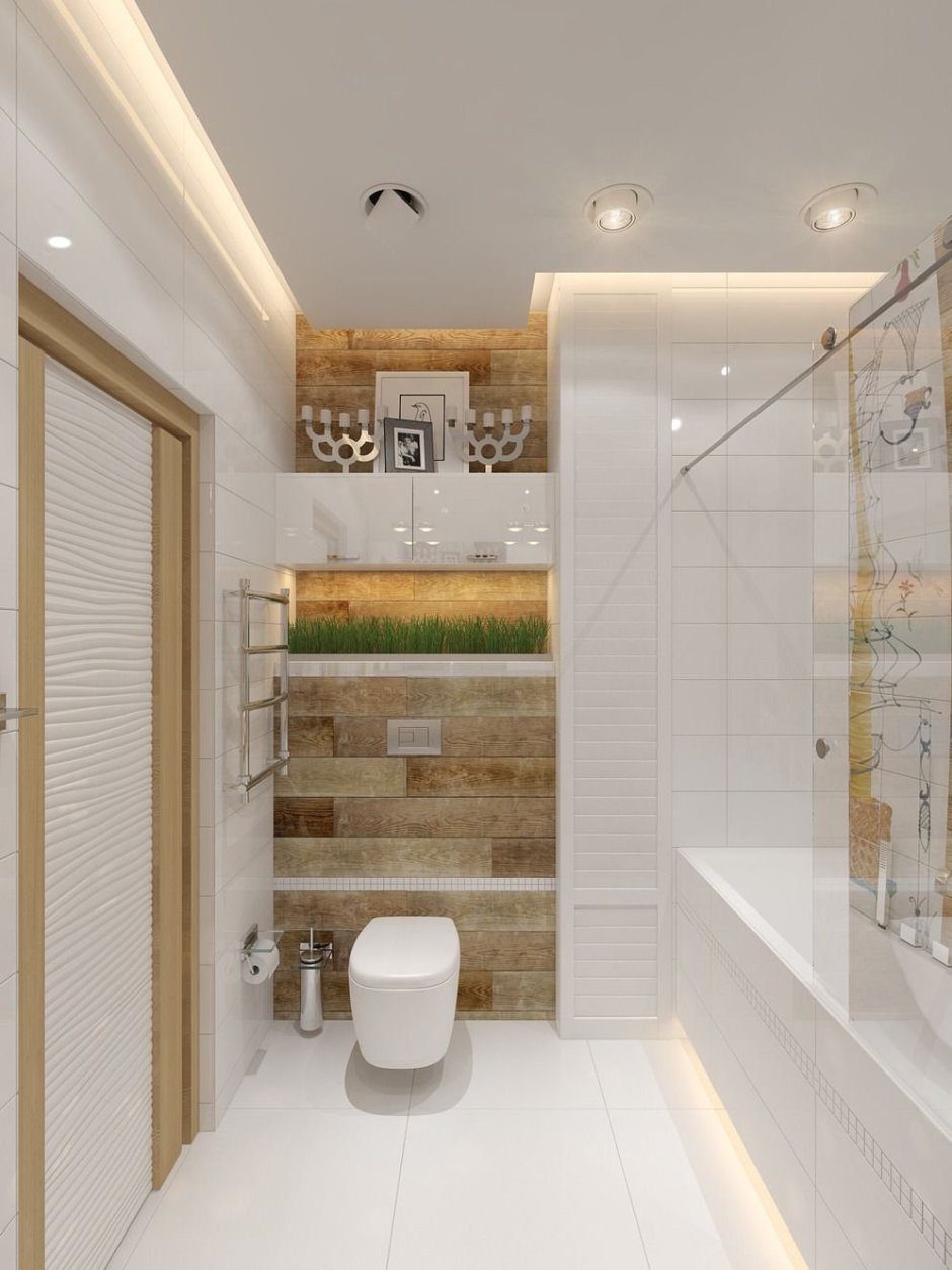 Высокий потолок в ванной