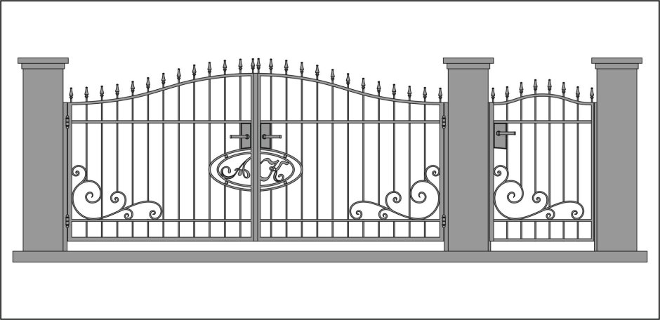 Кованые ворота v-108 (1 кв.м.)