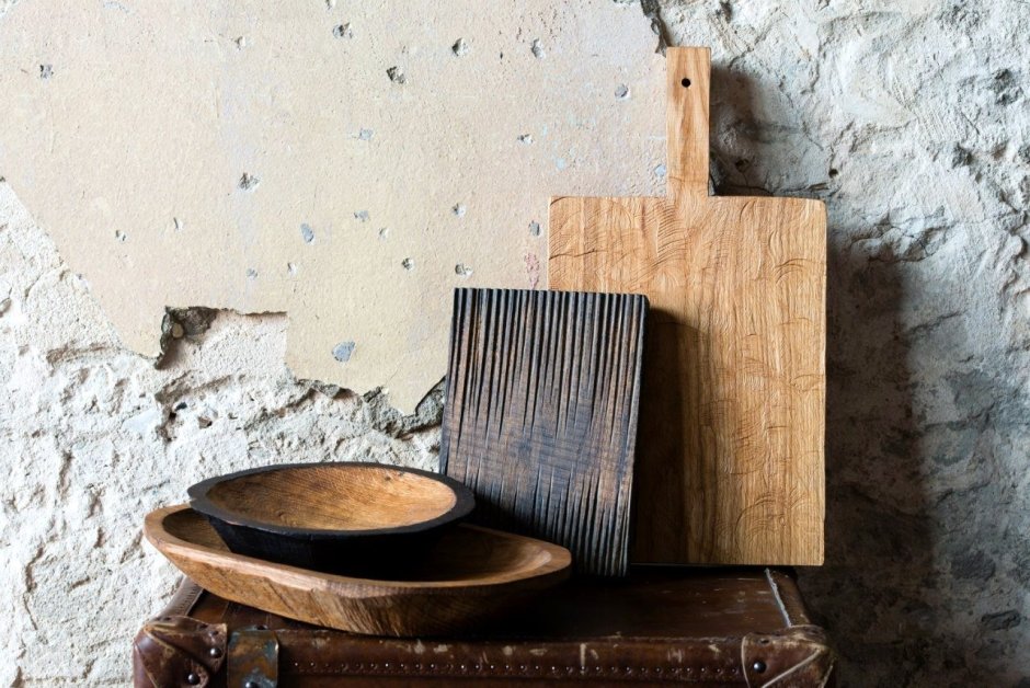 Деревянная посуда в стиле лофт
