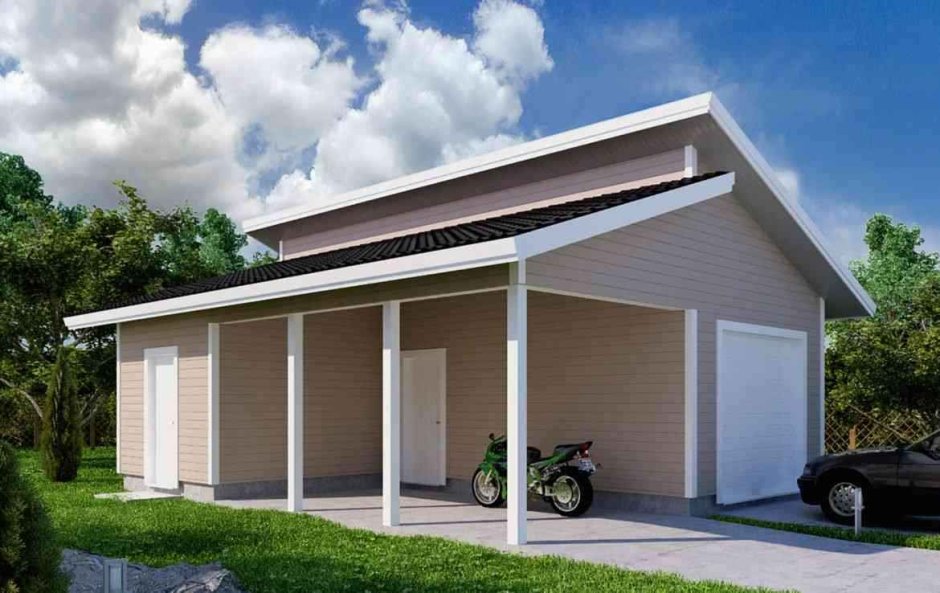 Гараж с навесом