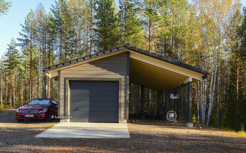Гараж с навесом