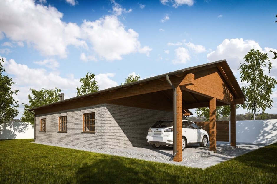 Хоз.блок 3.5*12 с односкатной крышей