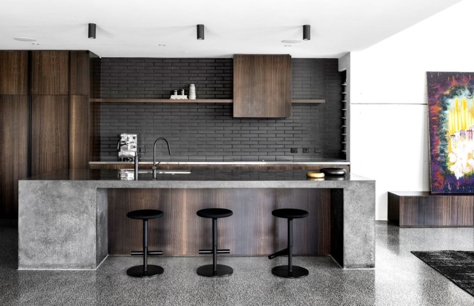 Кухни в современном стиле бетон