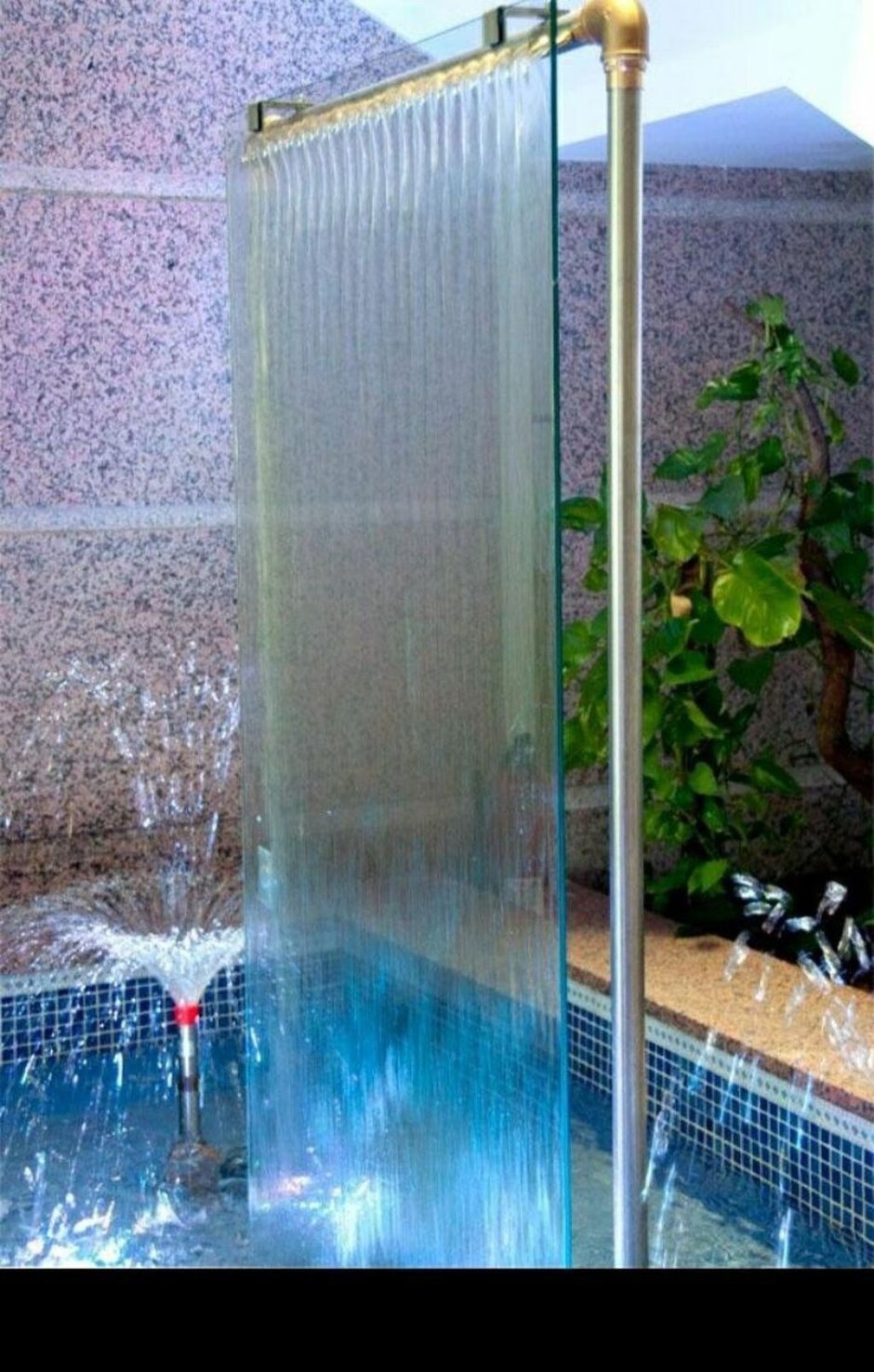 Оборудование для водопада по стеклу