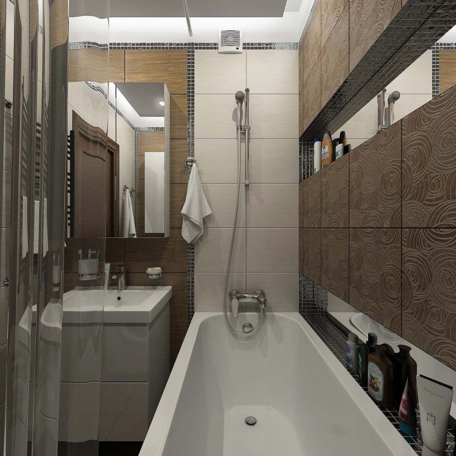 Дизайн ванной комнаты в панельном доме