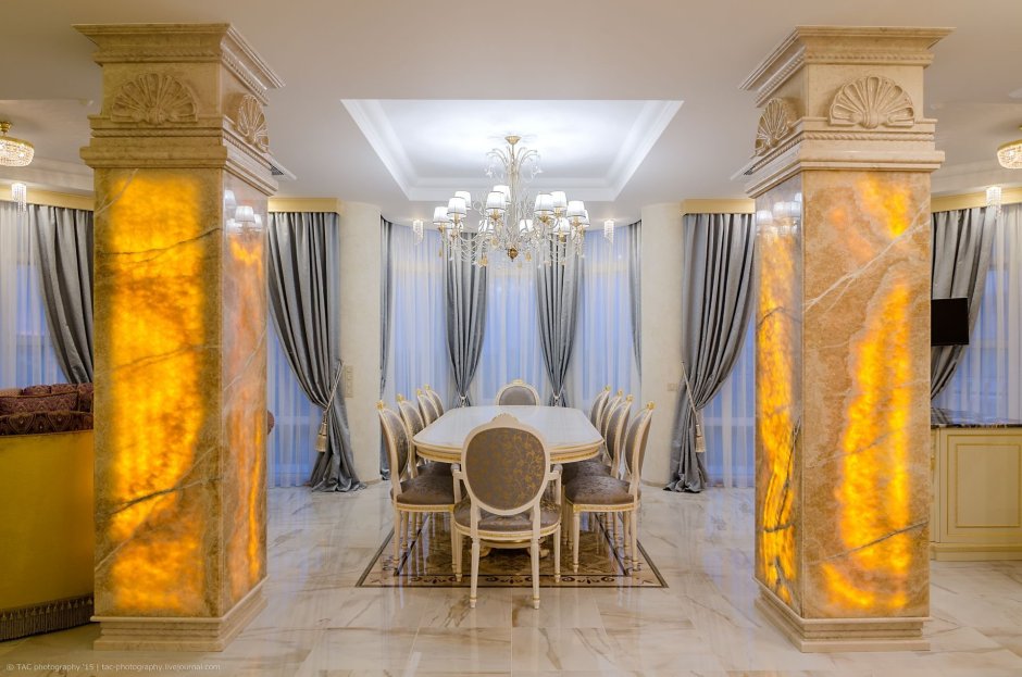 Колонны мраморные Оникс