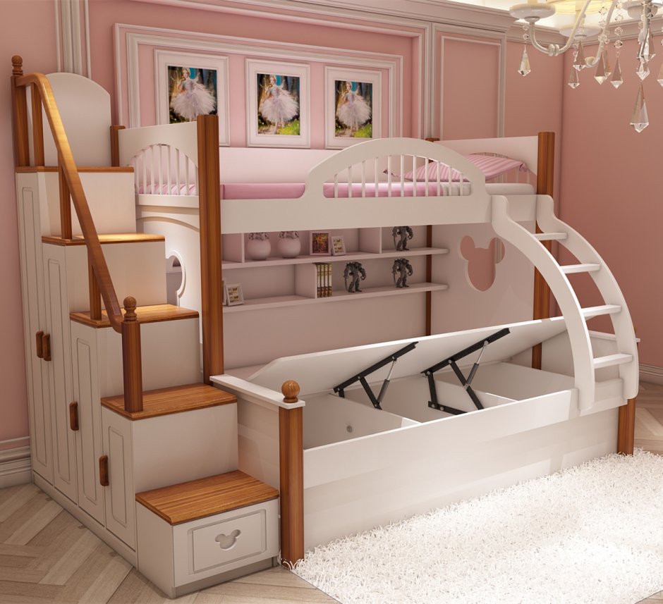 Двухъярусная кровать полуторка