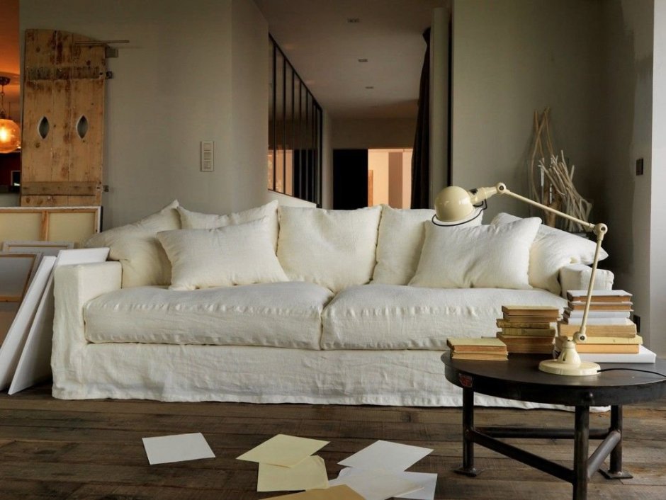 Диван из льна