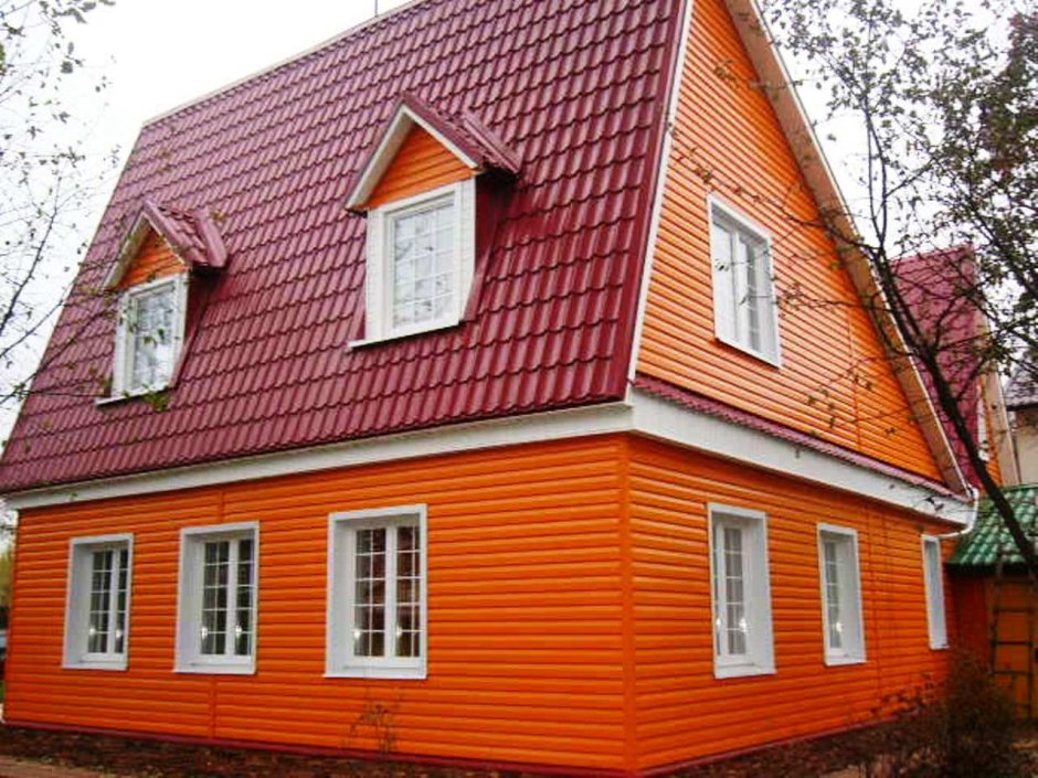 RAL 2004 сайдинг блок Хаус