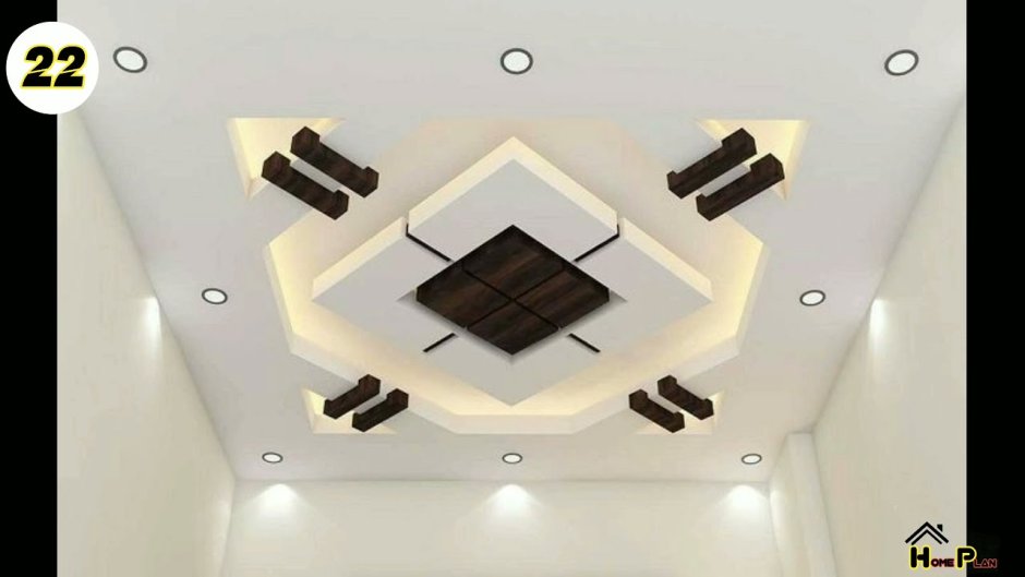 Потолок из гипсокартона квадратный