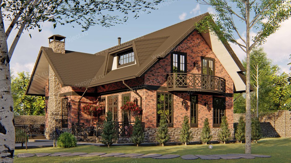 Клинкерный кирпич фахверк