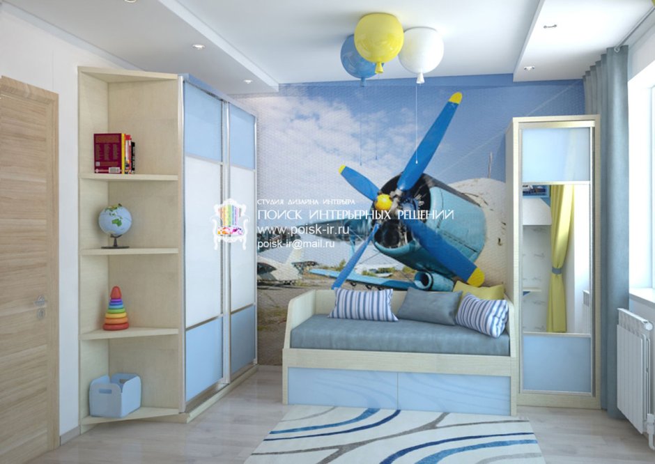 Детская комната самолет