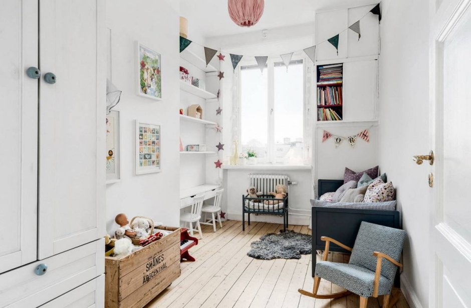 Маленькая детская комната в скандинавском стиле
