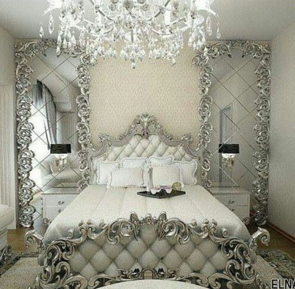 Белая спальня в стиле Барокко