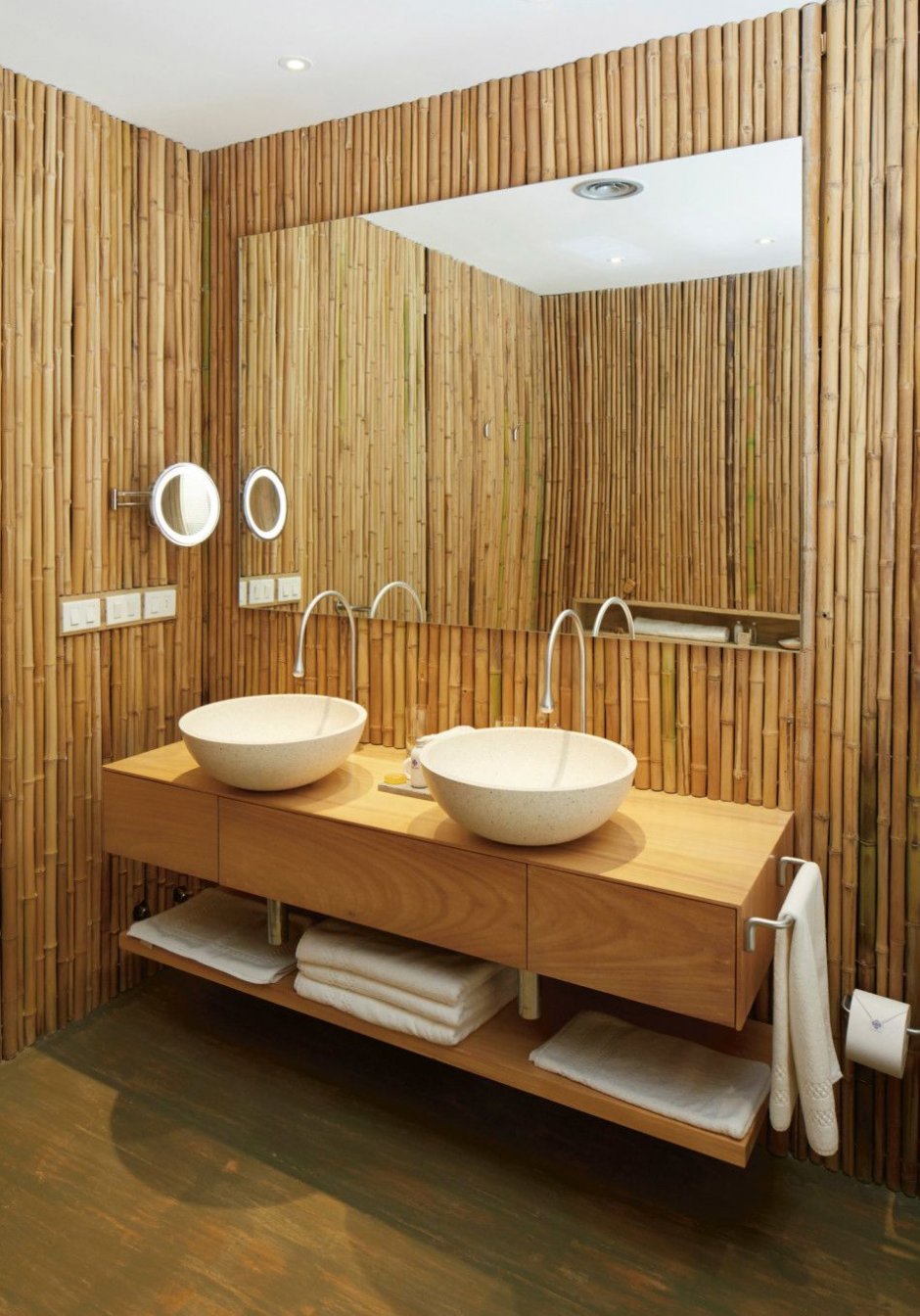 Ванна в бамбуковом стиле