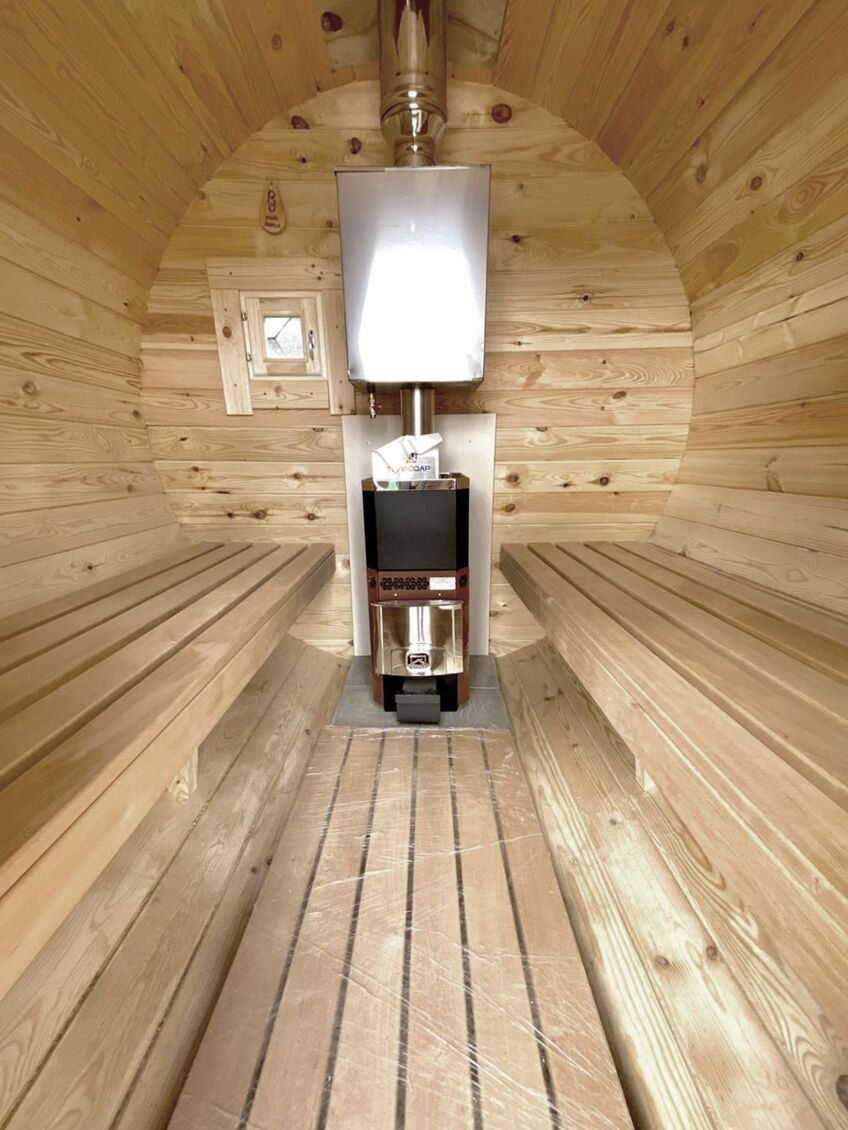 Баня бочка внутри