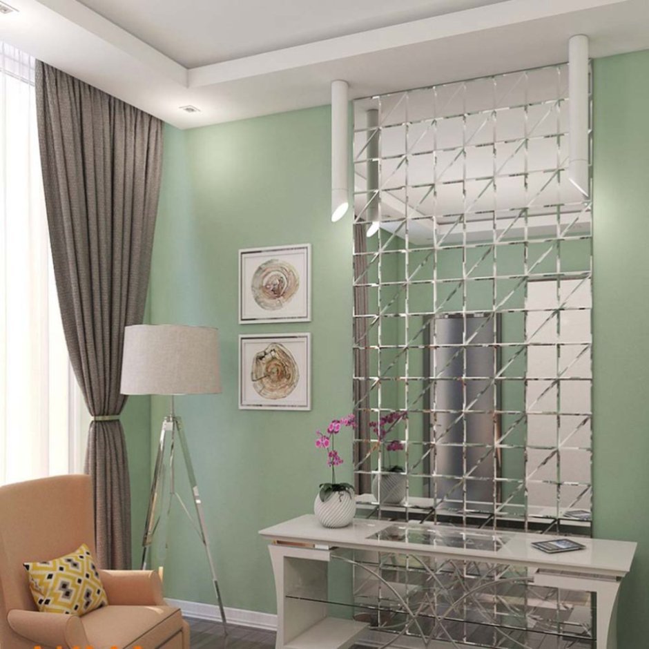 Зеркальная плитка с фацетом в Леруа