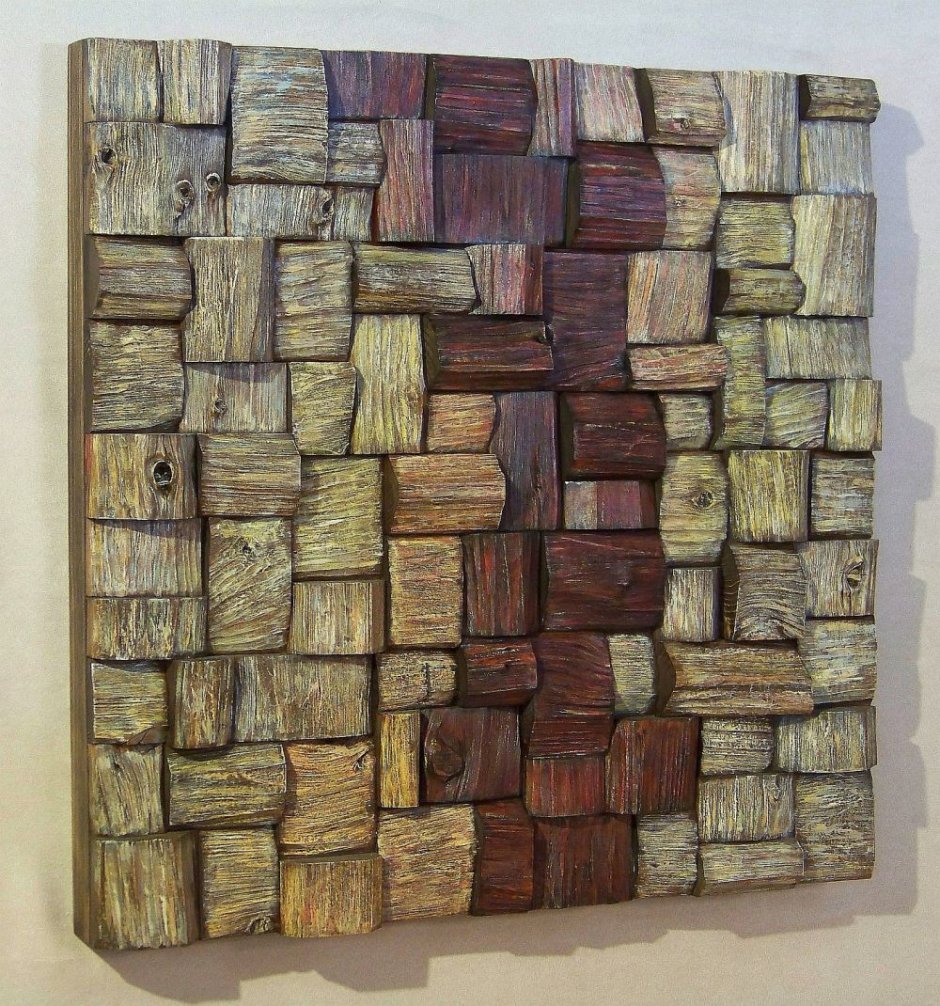 Панно из дощечек на стену