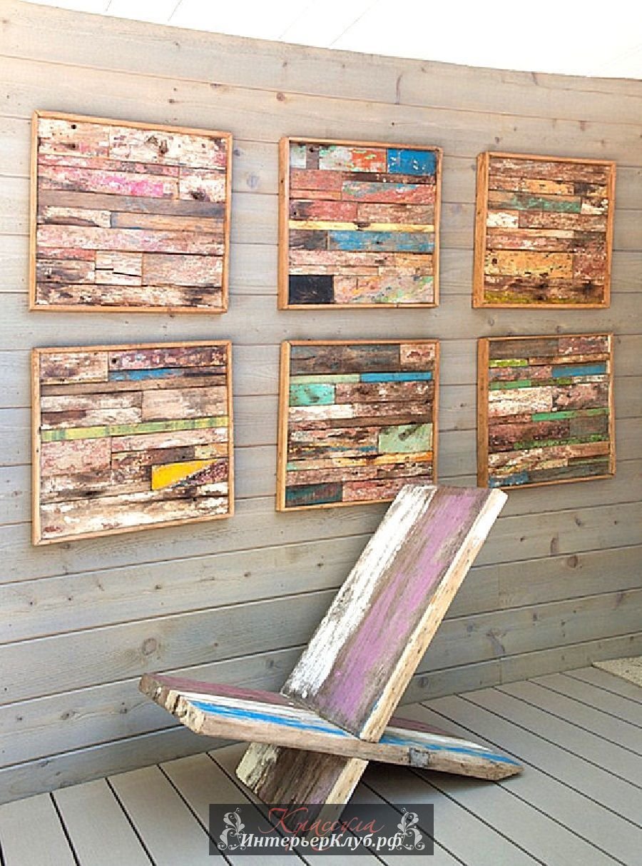 Панно из деревянных дощечек