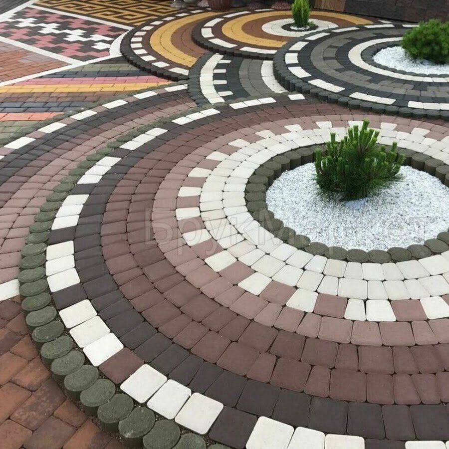Брусчатка мощение круг