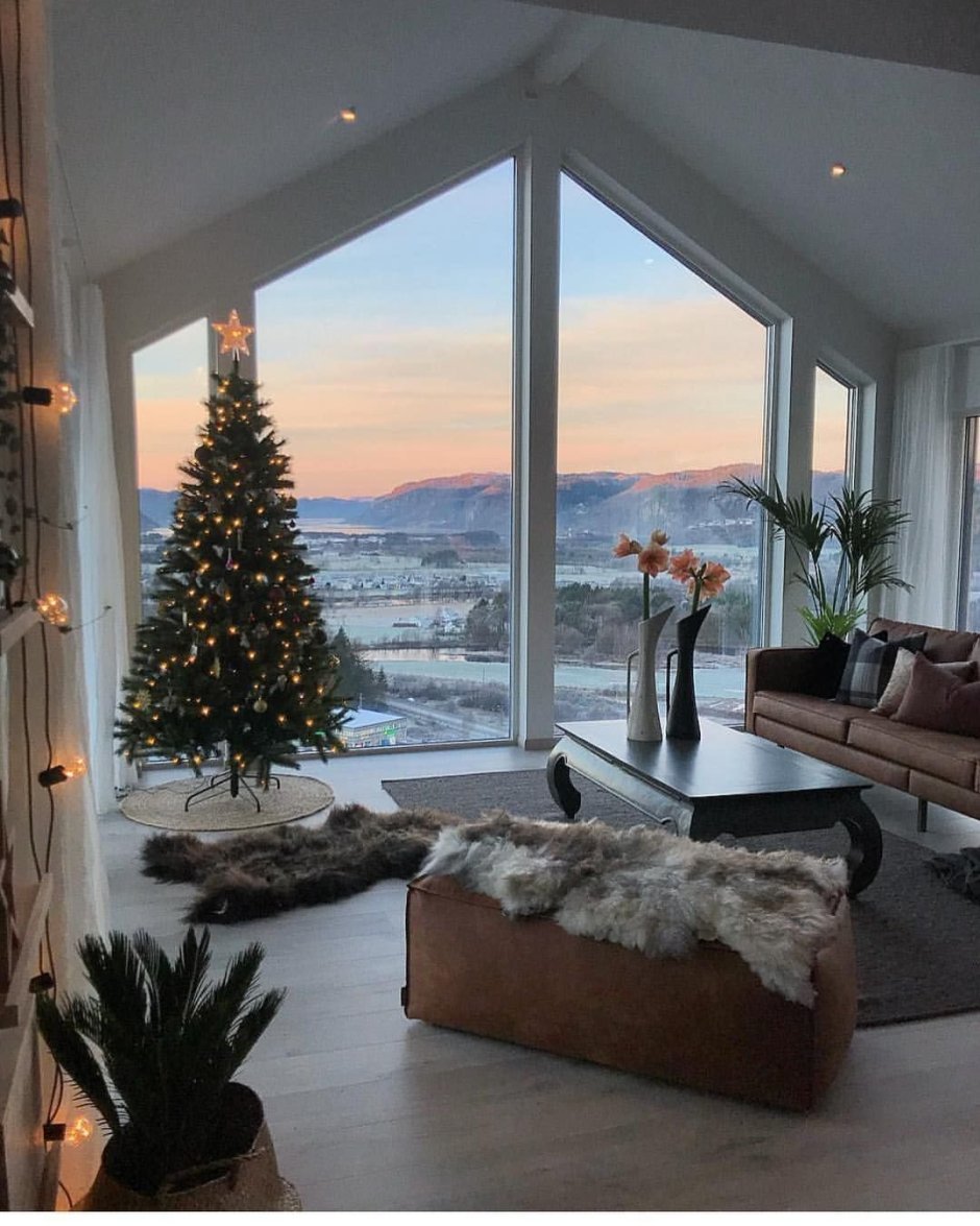 Зимнее панорамное окно