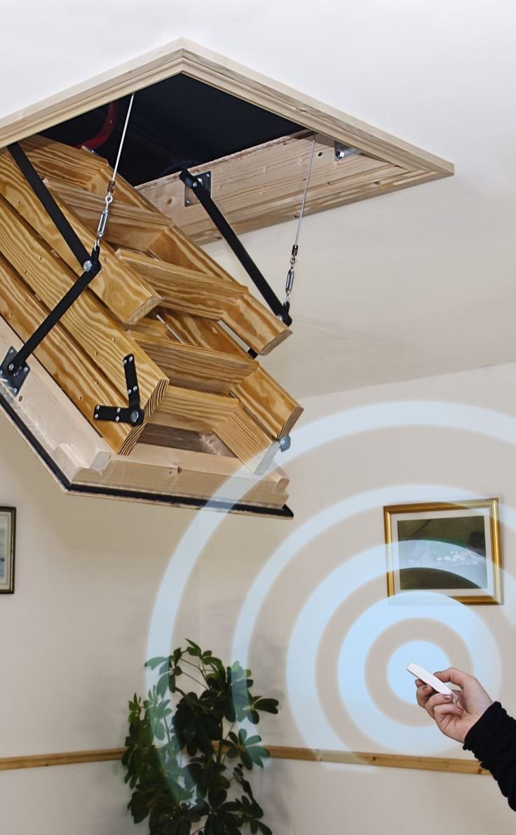 Чердачная лестница под натяжной потолок