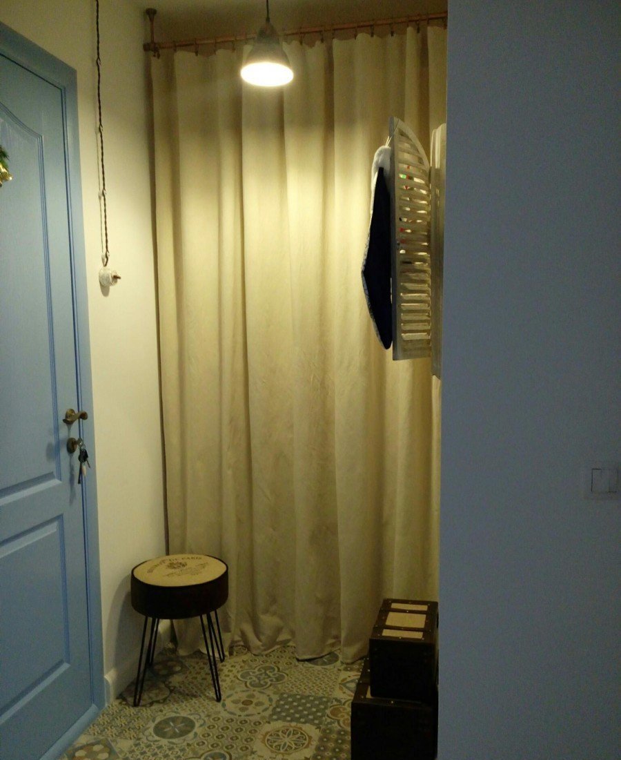 Штора в коридоре вместо двери