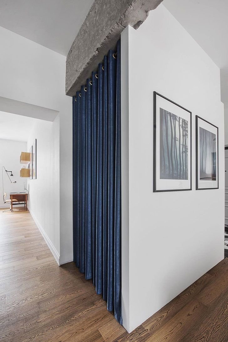 Шторы вместо дверей в интерьере