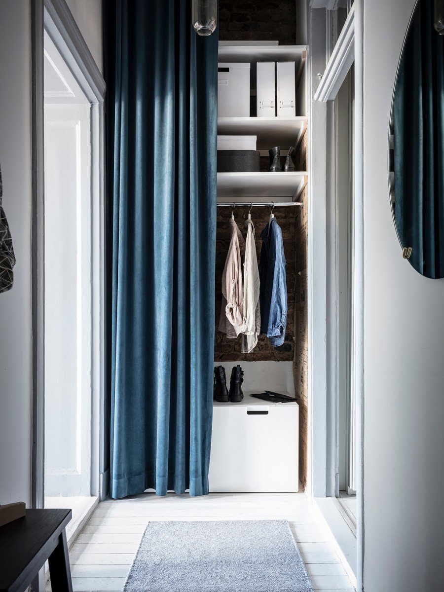 Гардеробная со шторами