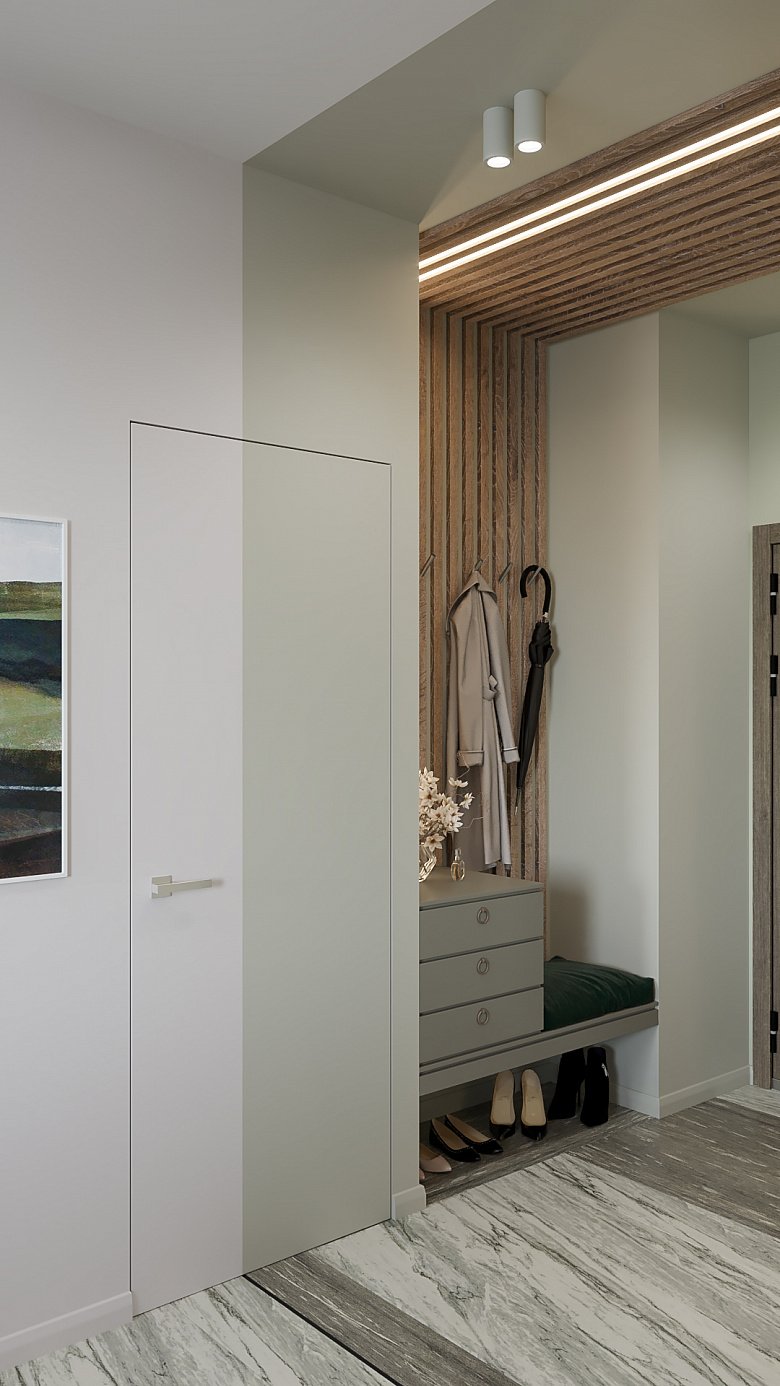 Прихожая на 120 с выкатной лавочкой